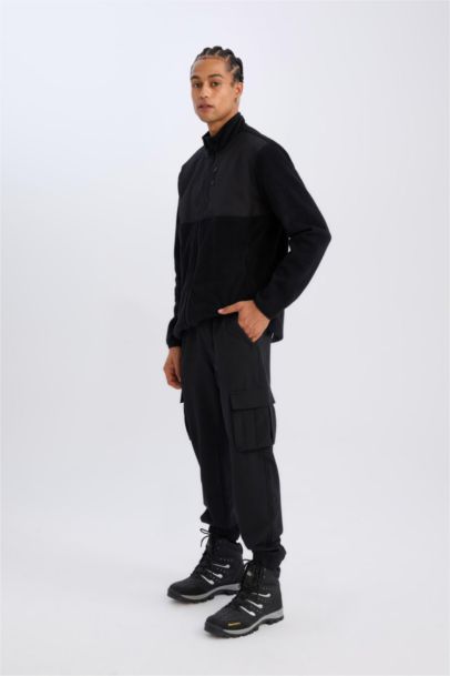 Sporcu Jogger Eşofman Altı Slim Fit Dar Kesim Dokuma Kargo Cepli Standart Paça