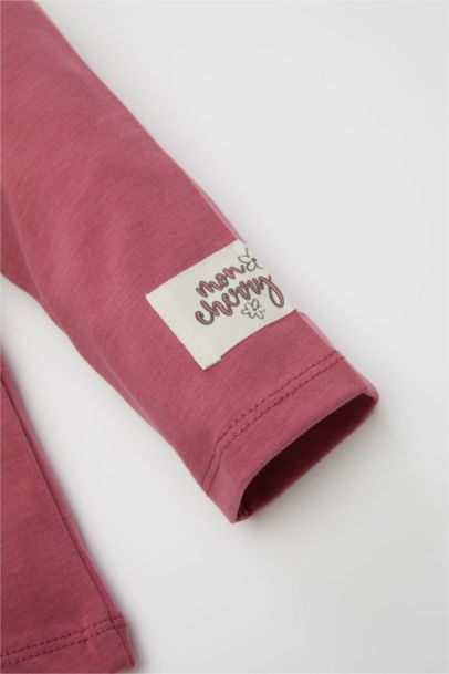 تيشيرت كم طويل بيبي بناتي قصة عادية - قطعتين