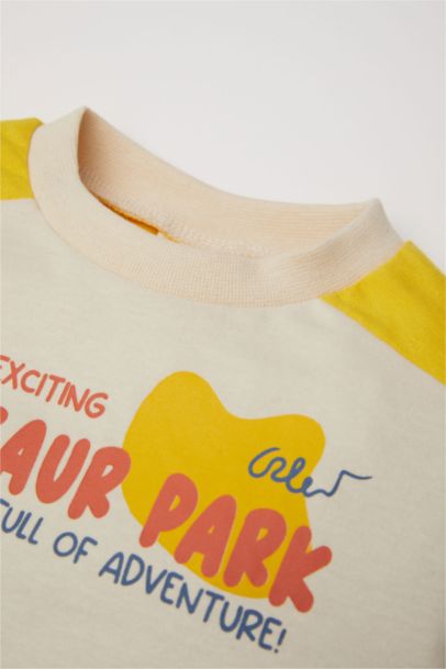 Baby Boy Crew Neck Slogan Printed T-Shirt