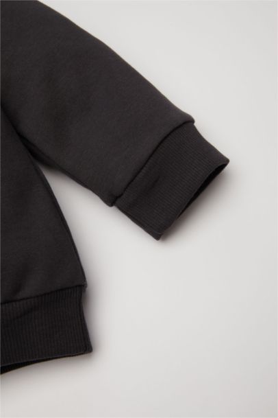 Sweat-Shirt Coupe Régulière Col Rond à Motif Animalier