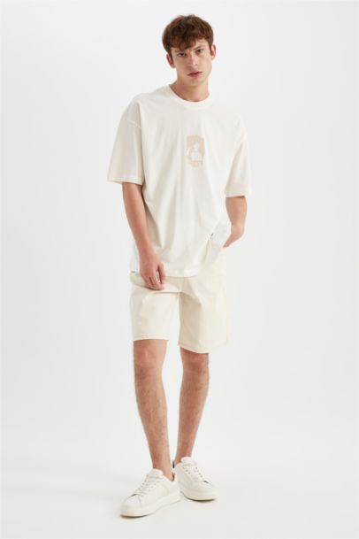 Straight Fit Jean Bermuda Şort