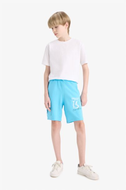 Boy Regular Fit Sweatshirt Fabric Shorts