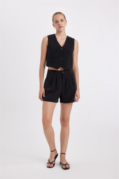 Regular Fit V Yaka Modal Blazer Yelek