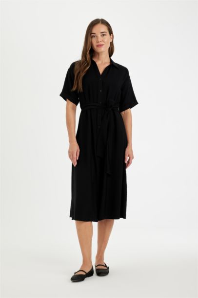 Regular Fit Shirt Collar Dress