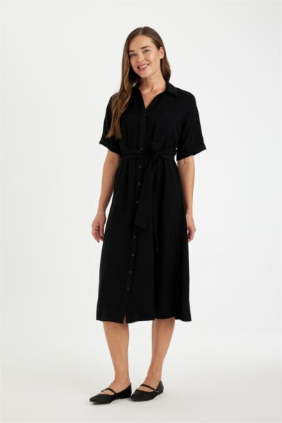 Regular Fit Shirt Collar Dress