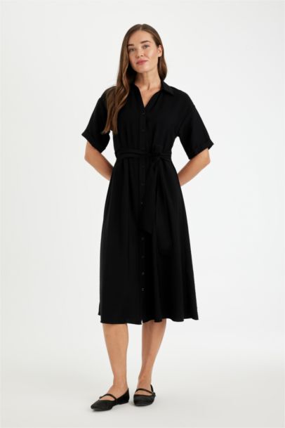 Regular Fit Shirt Collar Dress