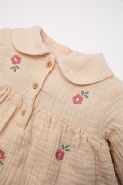 Baby Girl Newborn Floral Muslin Overalls Leggings 2 Piece Set