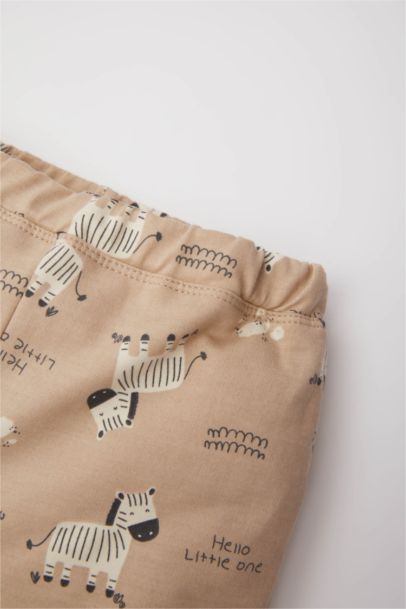 طقم بيبي اولادي زيبرا تيشيرت وبنطلون قصة عادية - 3 قطع