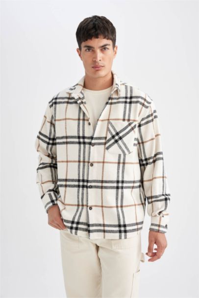 Regular Fit Plaid Lumberjack Flannel Long Sleeve Shirt