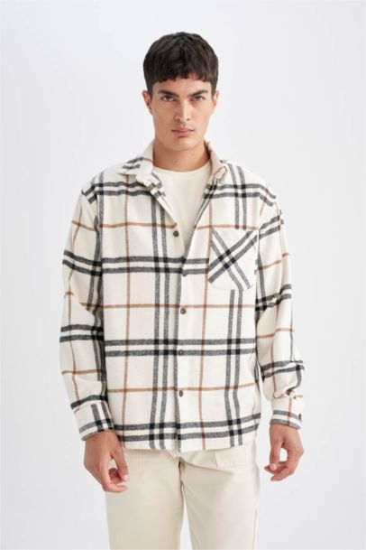 Regular Fit Plaid Lumberjack Flannel Long Sleeve Shirt