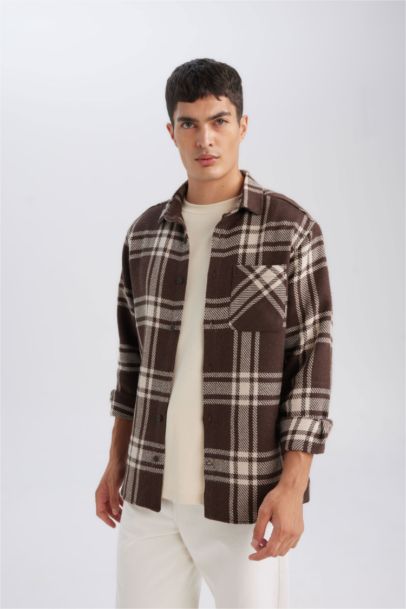 Regular Fit Plaid Lumberjack Flannel Long Sleeve Shirt