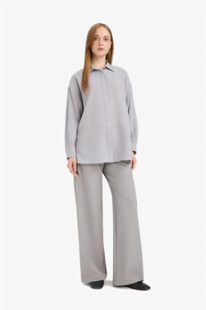 سروال واسع  رمادي