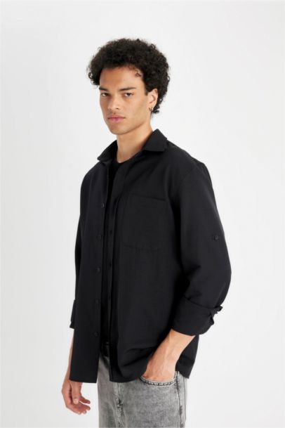 Regular Fit Basic Cotton Blend Shirt