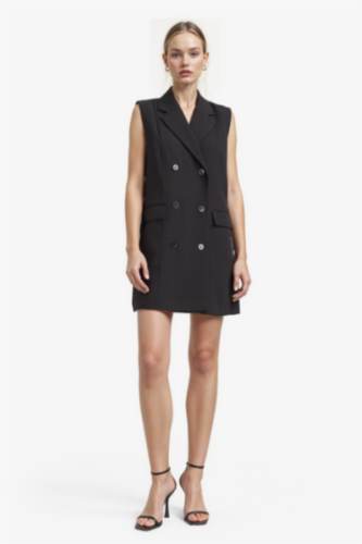 Robe courte sans manches Coupe ajustée