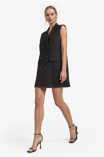 Robe courte sans manches Coupe ajustée