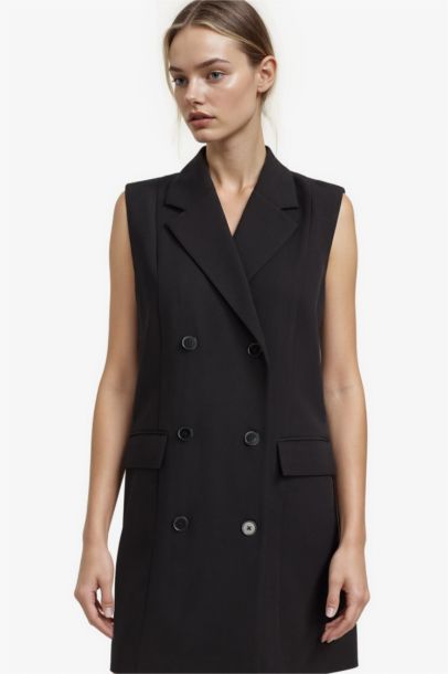 Robe courte sans manches Coupe ajustée