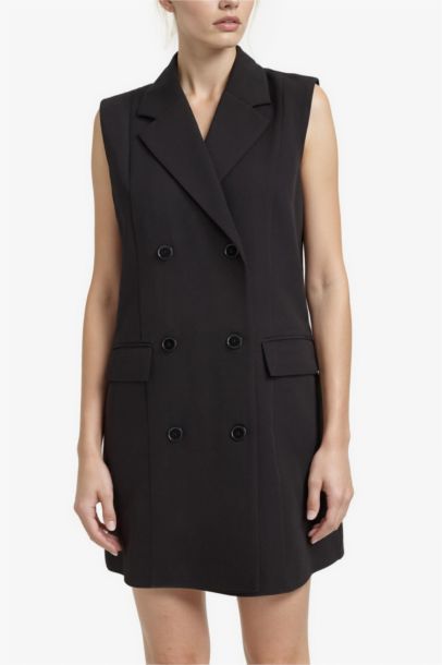 Robe courte sans manches Coupe ajustée