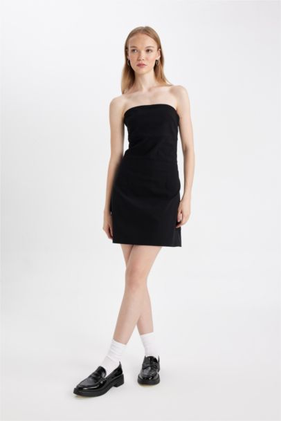 Strapless Bengalin Mini Dress