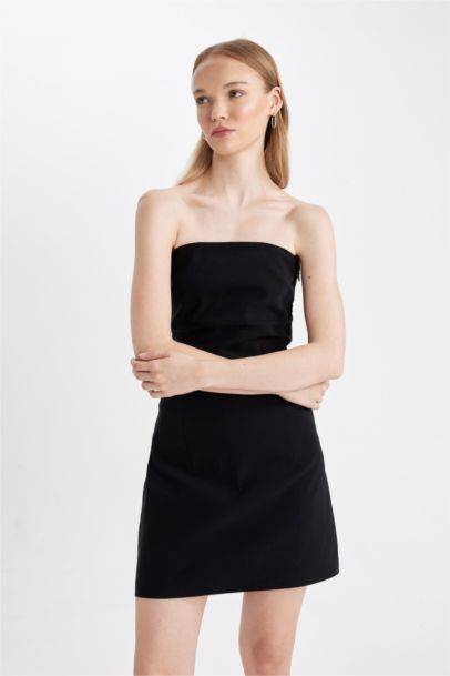 Strapless Bengalin Mini Dress