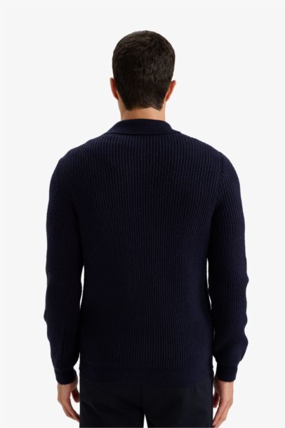 Pull en tricot à col polo Coupe standard
