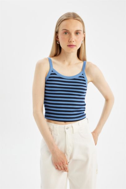 Crop top sans manches coupe slim