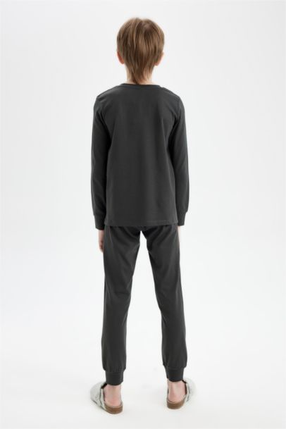 طقم بيجاما اولادي مطبوع قصة عادية - قطعتين