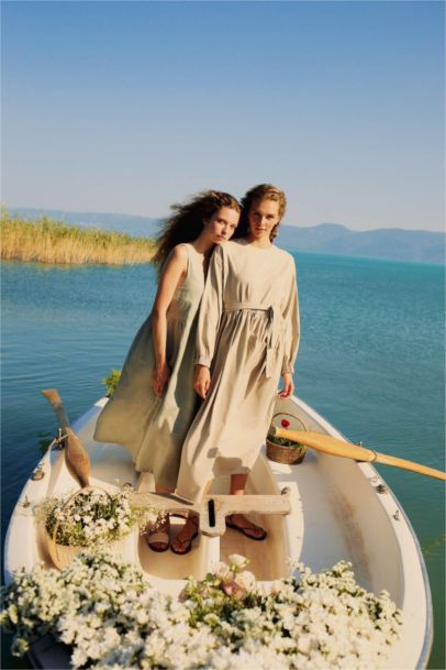 Manuka x DeFacto V Neck Linen Midi Dress