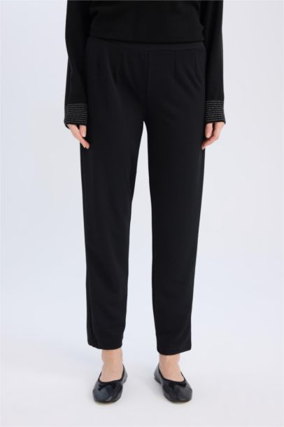 Straight Fit Regular Hem Trousers