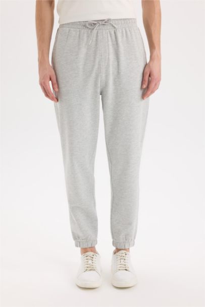 Regular Fit Waist Tied Elastic Leg Basic Sweatpants