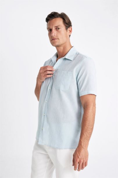 Regular Fit Polo Collar Short Sleeve Shirt