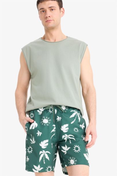 Regular Fit Floral Short Swim Shorts