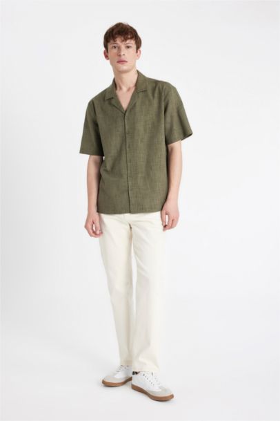 قميص بولو نص ردن قطن قصة مريحة