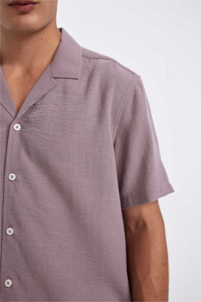 Relax Fit Polo Neck Short Sleeve Shirt