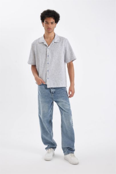 قميص نص ردن قطن قصة مريحة