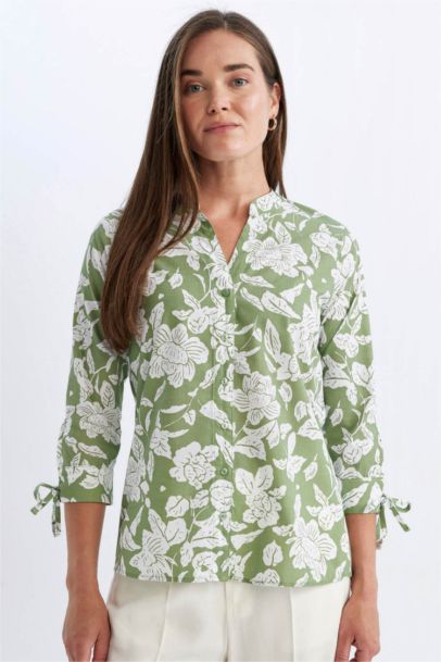 Regular Fit Crew Neck Terry Cotton Shirt