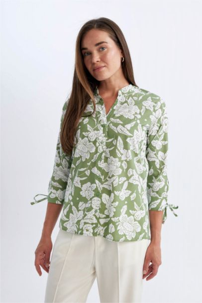 Regular Fit Crew Neck Terry Cotton Shirt