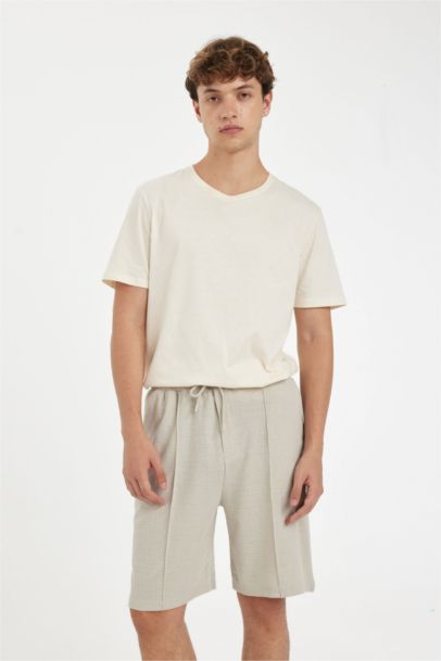 Relax Fit Penye Bermuda Şort