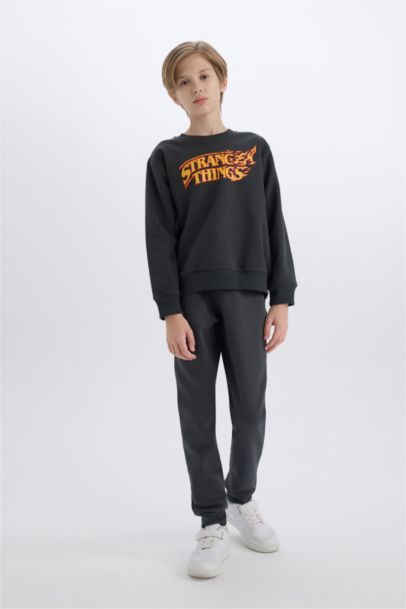 Stranger Things Bisiklet Yaka Sweatshirt Erkek Çocuk