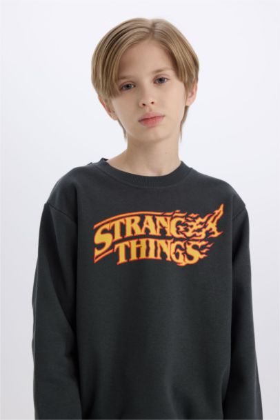Stranger Things Bisiklet Yaka Sweatshirt Erkek Çocuk
