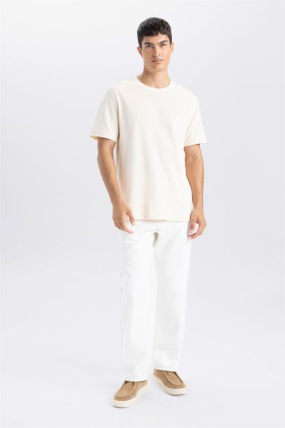 Regular Fit Crew Neck Pique T-Shirt