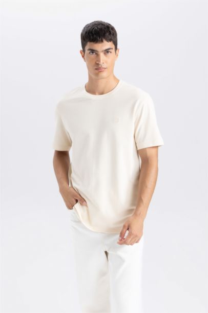 Regular Fit Crew Neck Pique T-Shirt