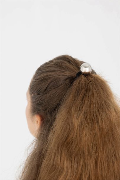 Kadın 2'li Silver Lastikli ve Çıtçıtlı Toka