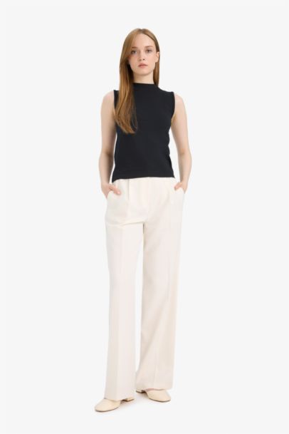 Crew Neck Black Tank Top