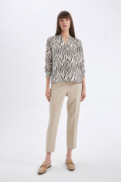 Regular Fit Patterned Button Closure Long Sleeve Shirt