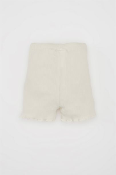 شورت قصير بناتي مضلع قصة عادية