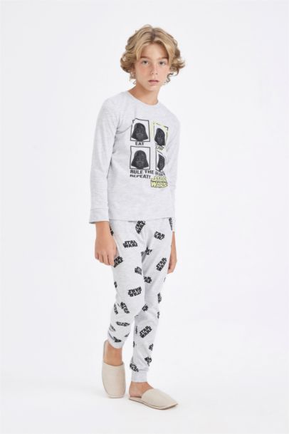 طقم بيجاما ولادي قصة عادية من ستار وورز - قطعتين