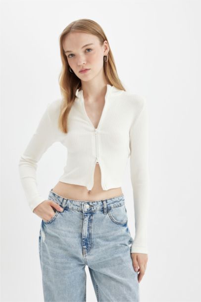 Slim Fit High Neck Camisole Cardigan