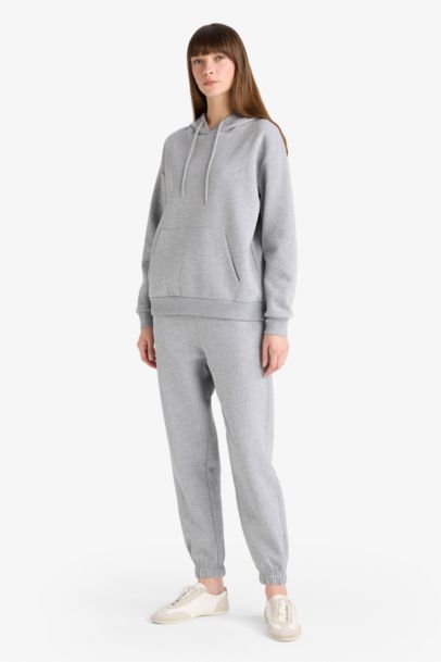 بنطلون قماش سميك جوجر فيت