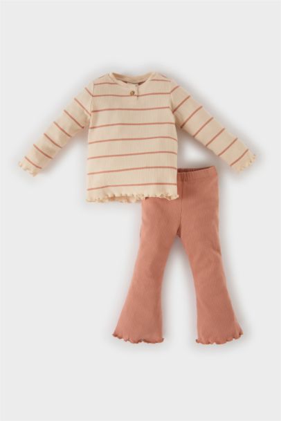 Baby Girl Striped Top Bottom 2 Piece Set