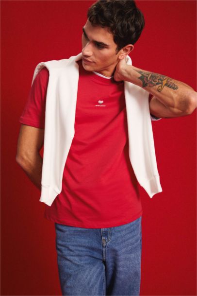 تيشيرت نص ردن قصة عادية بياخة مستديرة